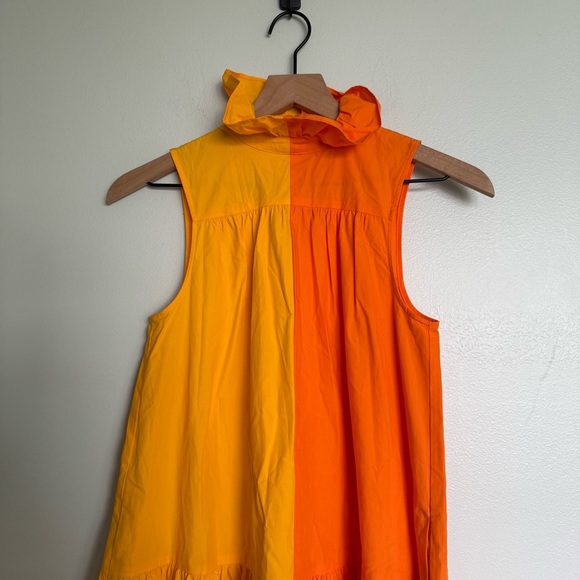 Christopher John Rogers for Target Orange & Yellow Color Block Maxi Dress - Picture 4 of 6